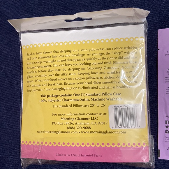 Pink Satin Standard Pillow Case - Picture 2 of 2